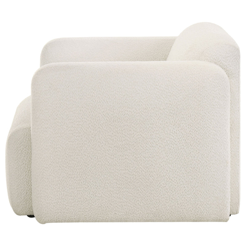 Sillón Acento de Tela Dorset con Brazos Redondos y Patas Expuestas