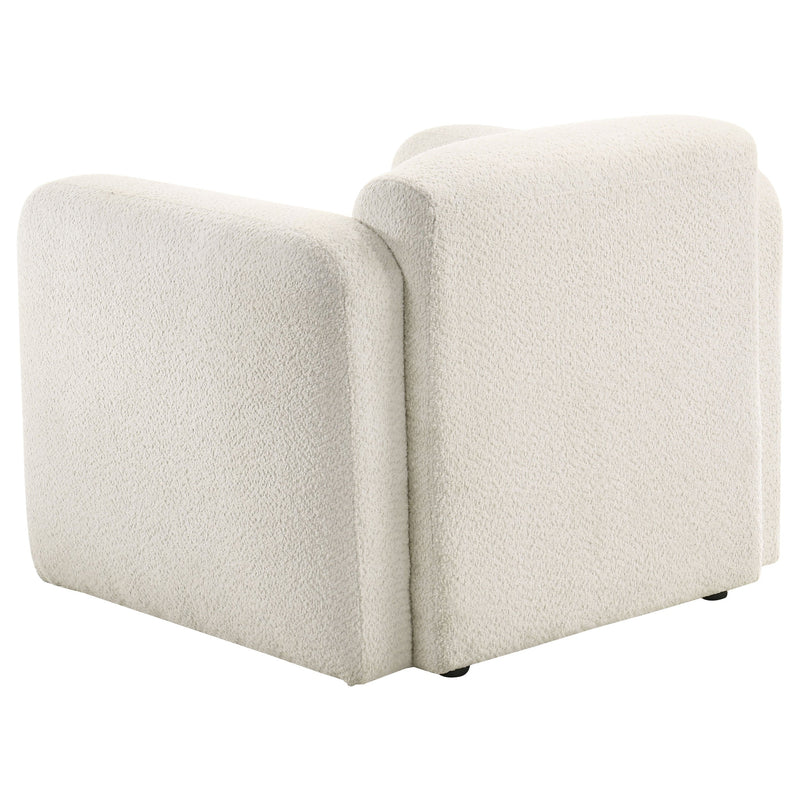 Sillón Acento de Tela Dorset con Brazos Redondos y Patas Expuestas
