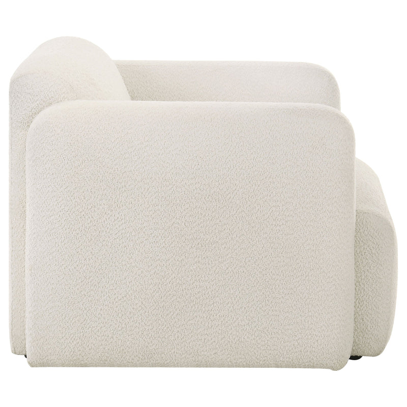 Sillón Acento de Tela Dorset con Brazos Redondos y Patas Expuestas