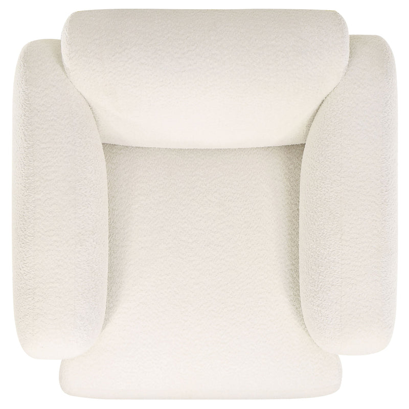 Sillón Acento de Tela Dorset con Brazos Redondos y Patas Expuestas
