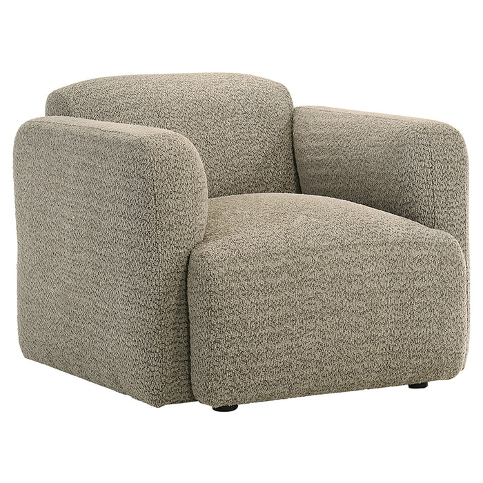 Dorset Fabric Upholstered Round Track Arm Accent Chair