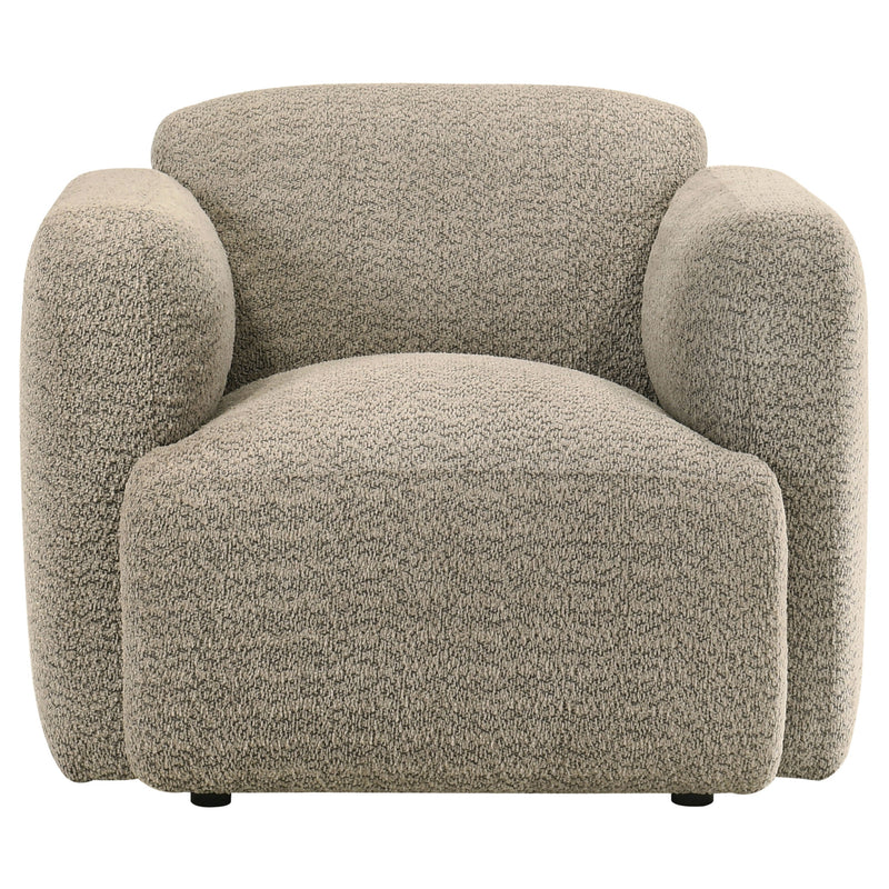 Sillón Acento de Tela Dorset con Brazos Redondos y Patas Expuestas