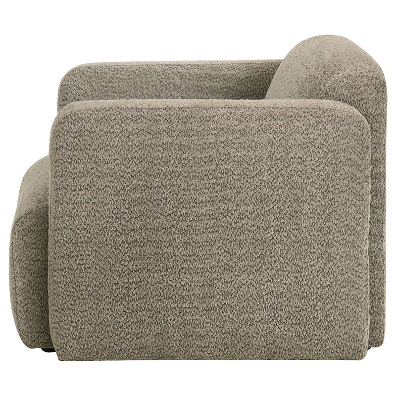 Sillón Acento de Tela Dorset con Brazos Redondos y Patas Expuestas