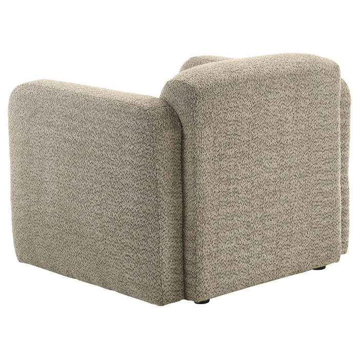 Dorset Fabric Upholstered Round Track Arm Accent Chair
