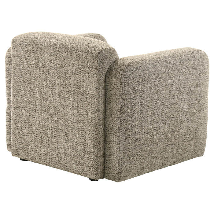 Dorset Fabric Upholstered Round Track Arm Accent Chair