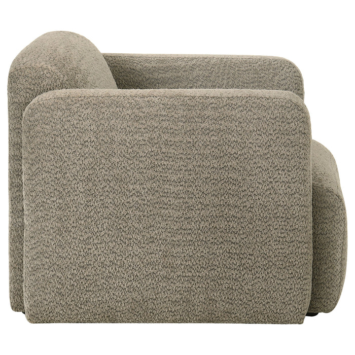 Dorset Fabric Upholstered Round Track Arm Accent Chair