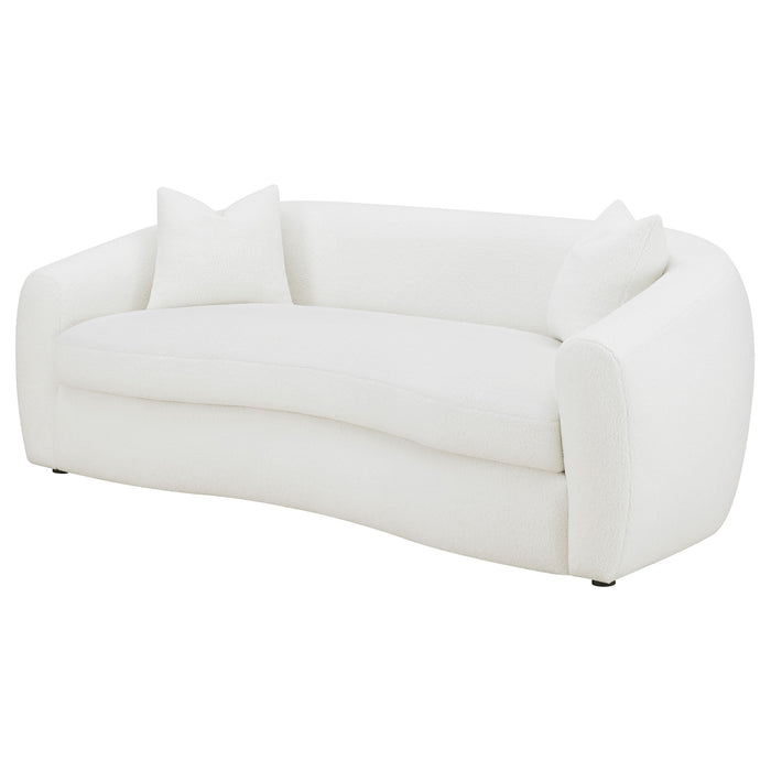 Isabella Upholstered Tight Back Sofa White