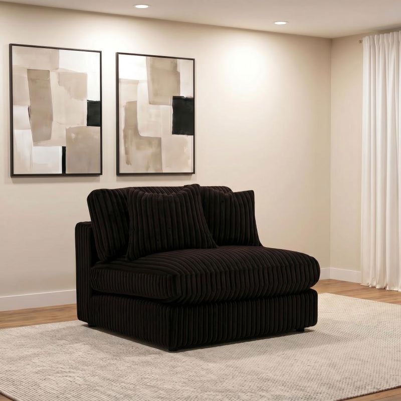 Blaine Corduroy Armless Chair with Reversible Cushions