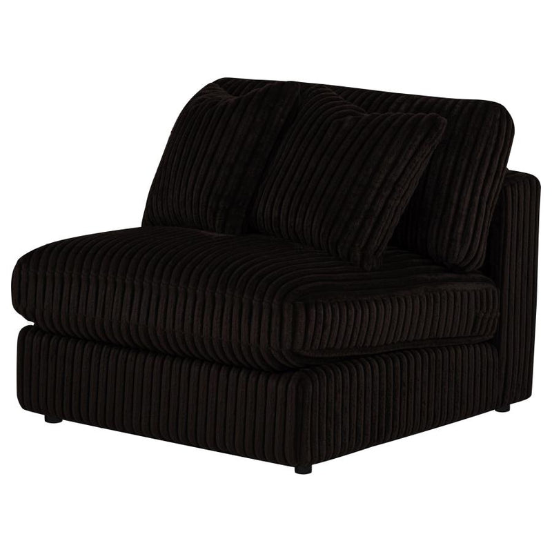 Blaine Corduroy Armless Chair with Reversible Cushions