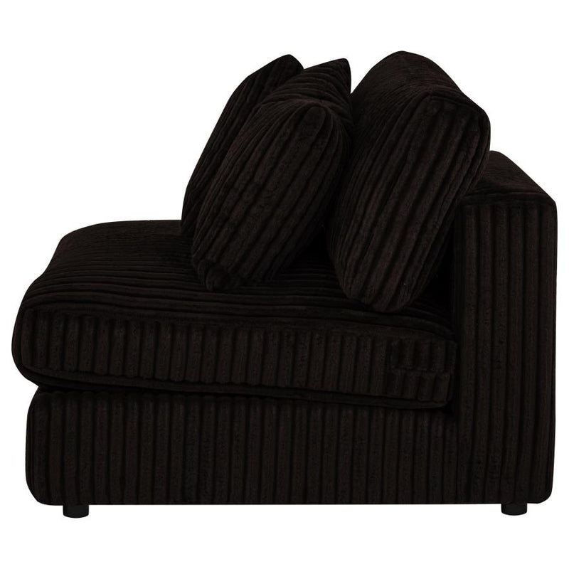 Blaine Corduroy Armless Chair with Reversible Cushions