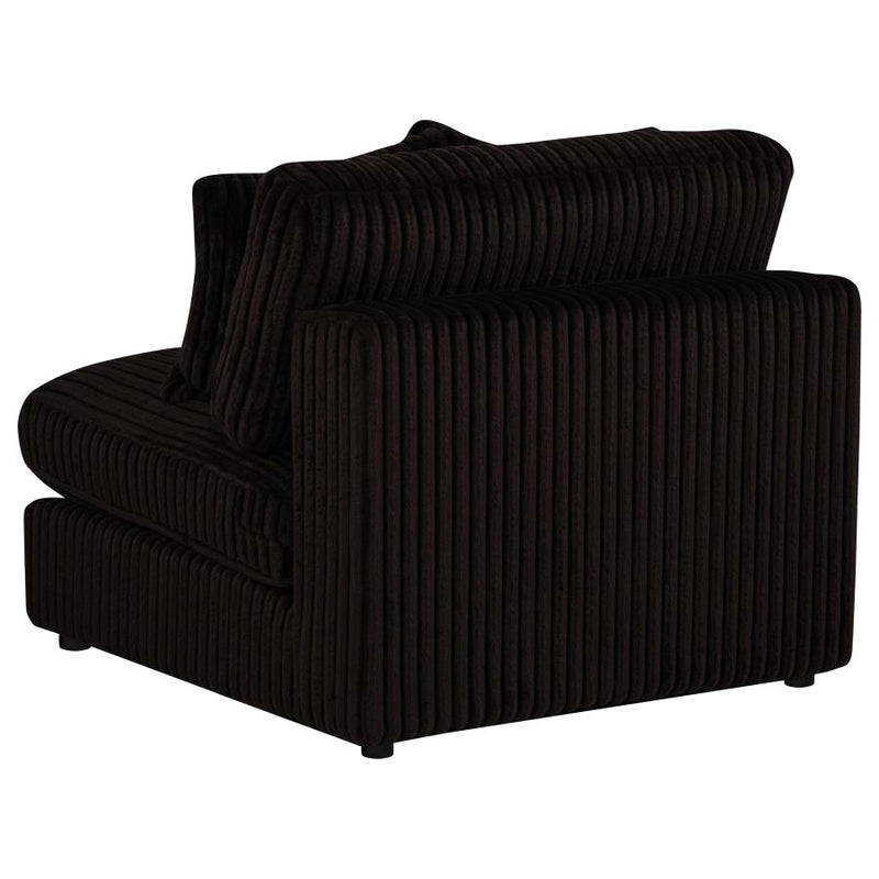 Blaine Corduroy Armless Chair with Reversible Cushions