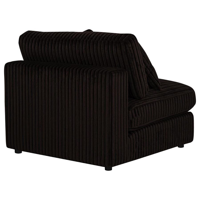 Blaine Corduroy Armless Chair with Reversible Cushions