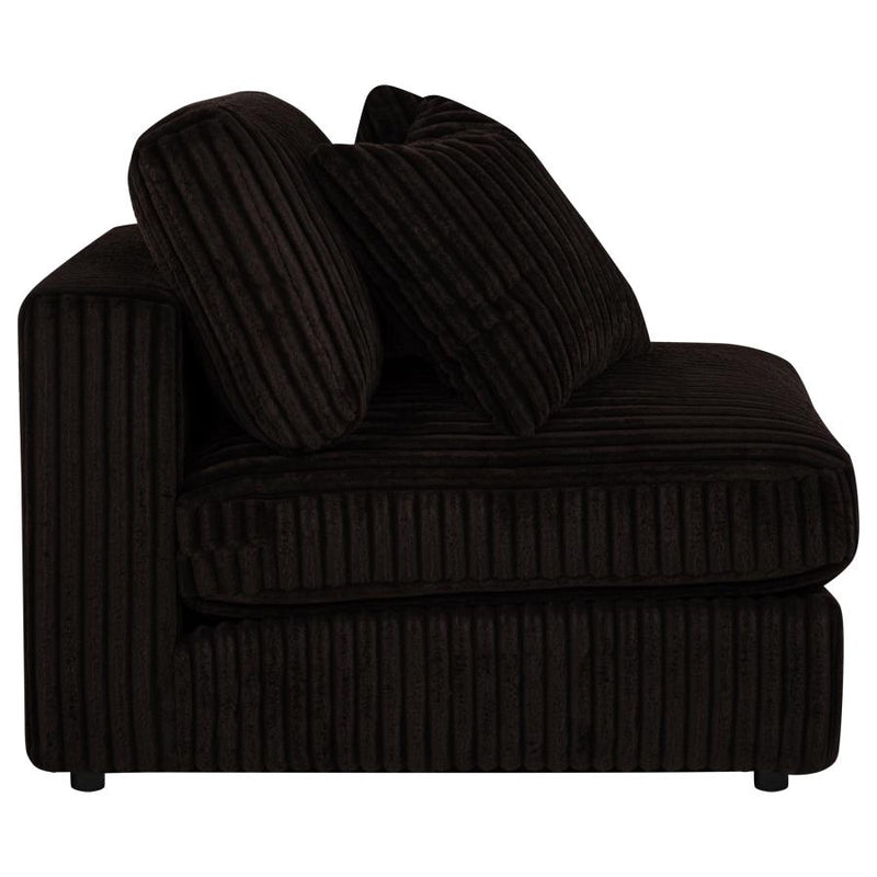 Blaine Corduroy Armless Chair with Reversible Cushions