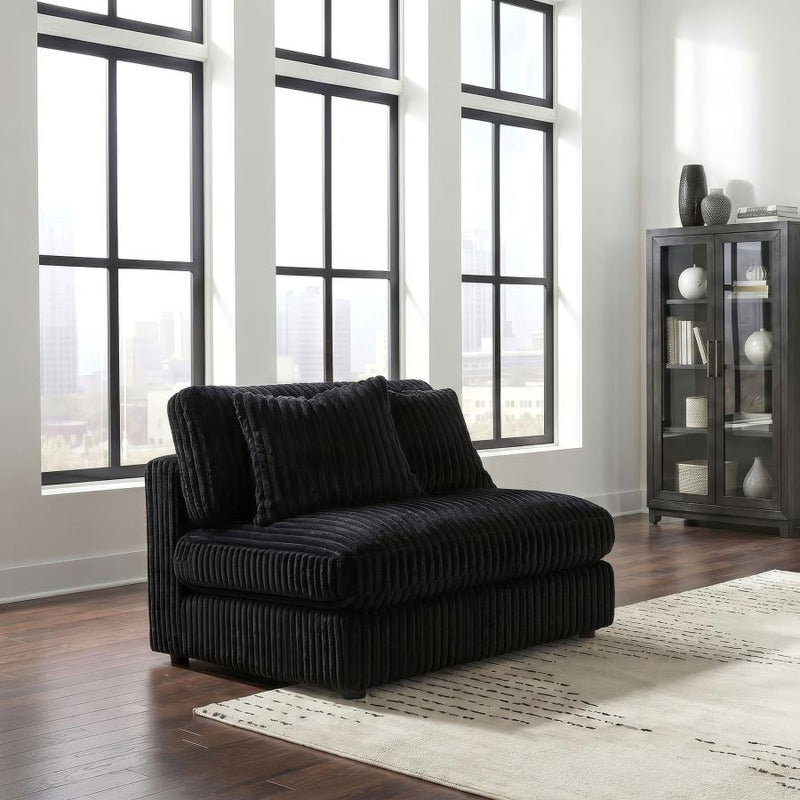 Blaine Corduroy Armless Chair with Reversible Cushions
