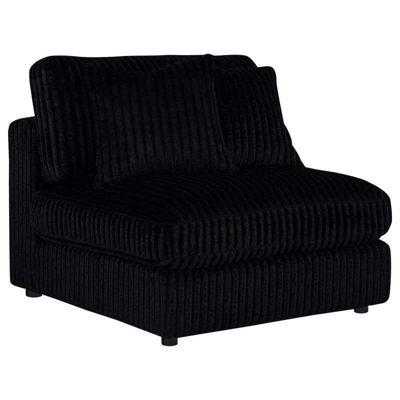 Blaine Corduroy Armless Chair with Reversible Cushions