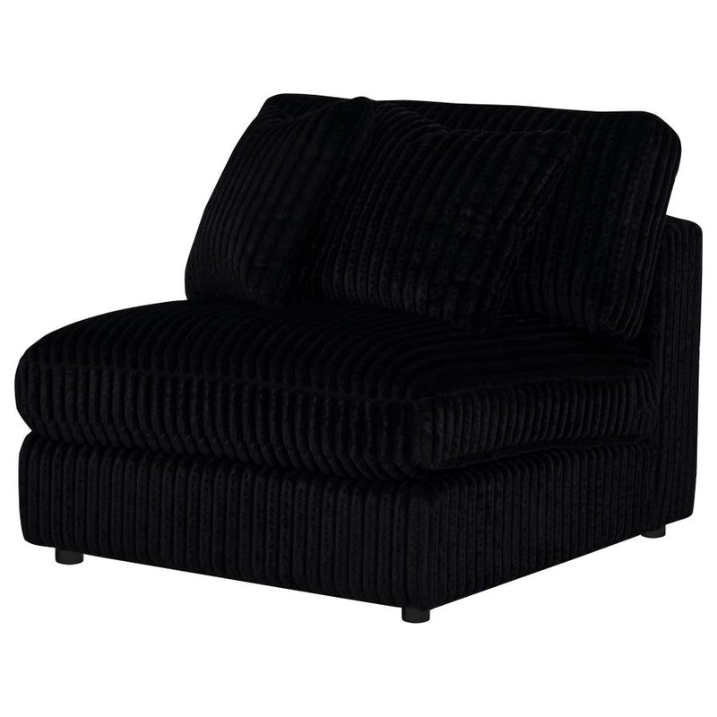 Blaine Corduroy Armless Chair with Reversible Cushions