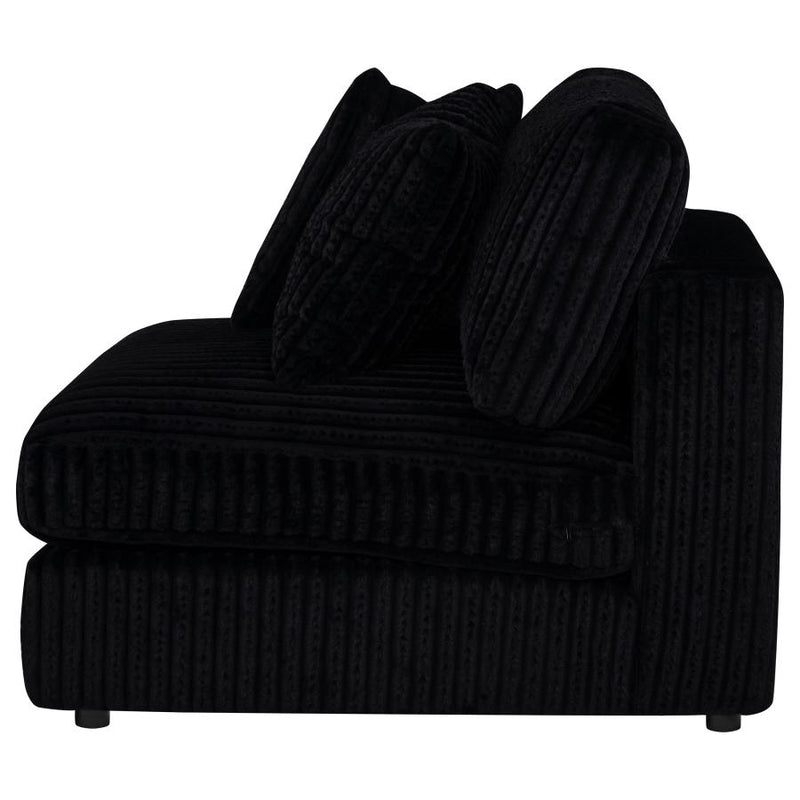 Blaine Corduroy Armless Chair with Reversible Cushions