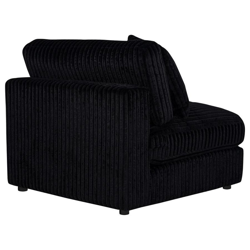 Blaine Corduroy Armless Chair with Reversible Cushions