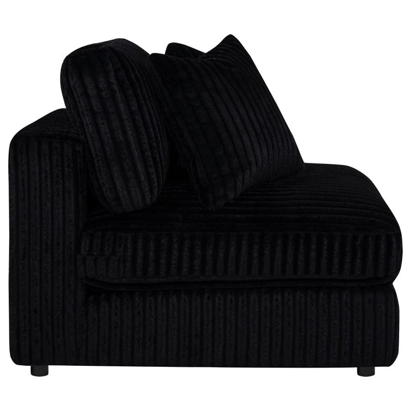 Blaine Corduroy Armless Chair with Reversible Cushions