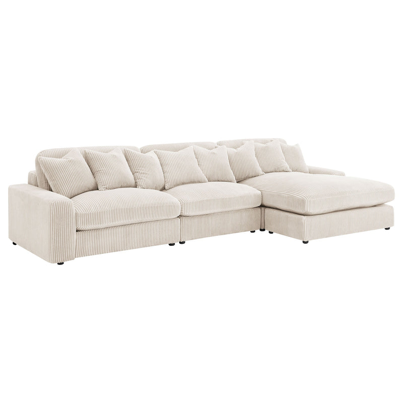 Sofá seccional Blaine tapizado con chaise reversible