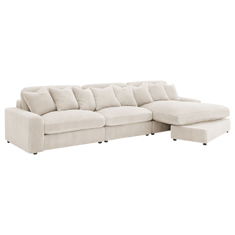 Sofá seccional Blaine tapizado con chaise reversible