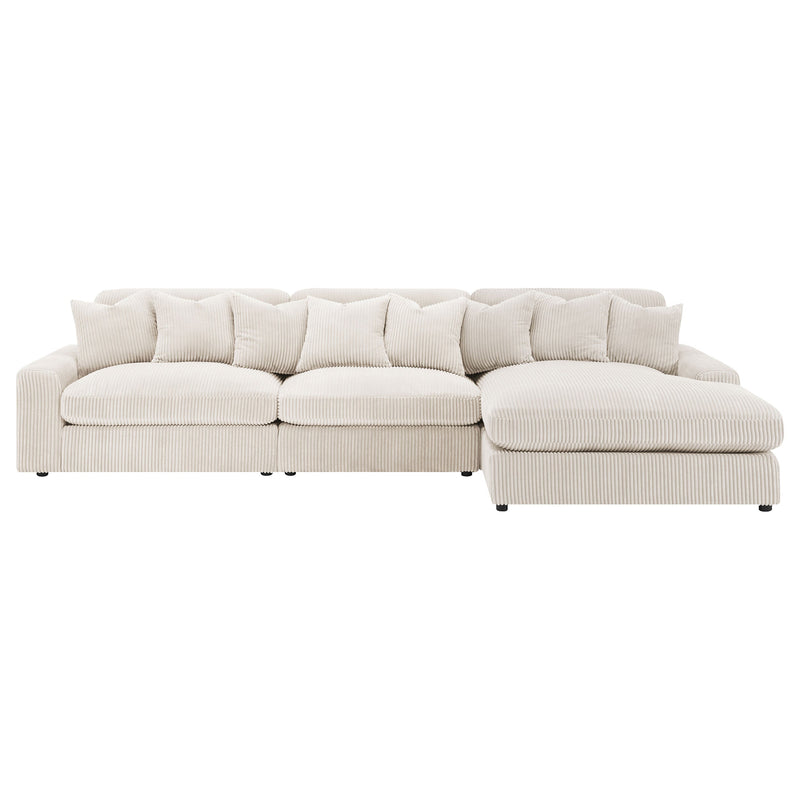 Sofá seccional Blaine tapizado con chaise reversible