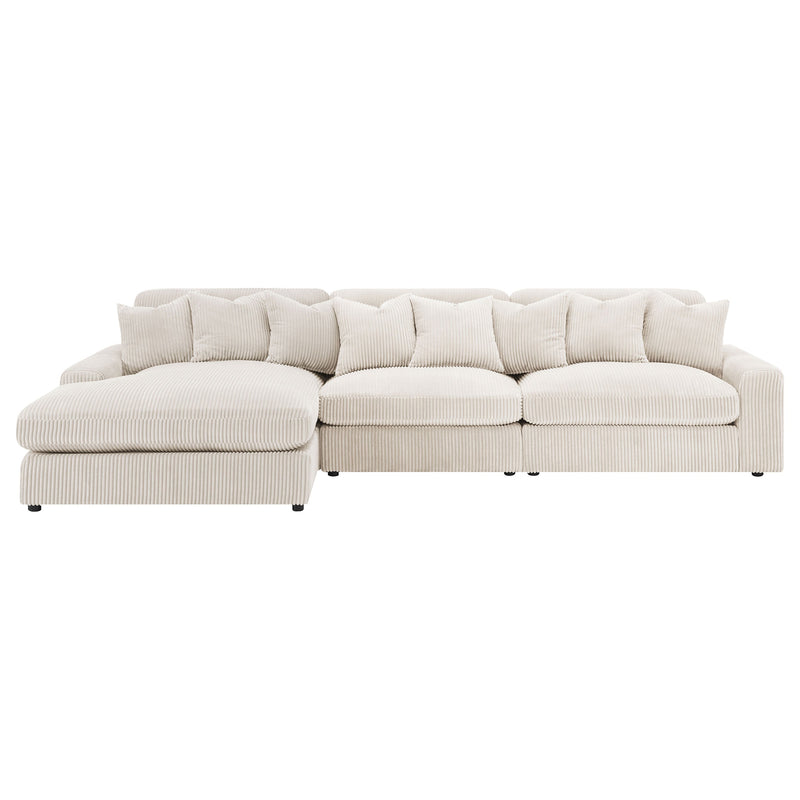 Sofá seccional Blaine tapizado con chaise reversible