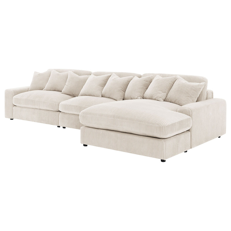 Sofá seccional Blaine tapizado con chaise reversible