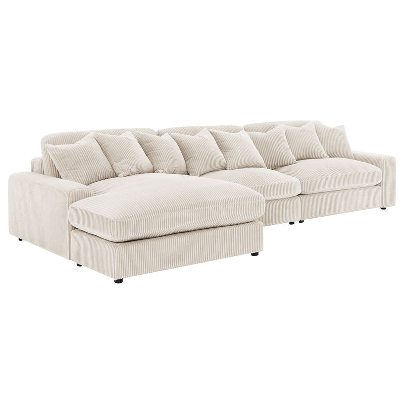 Sofá seccional Blaine tapizado con chaise reversible