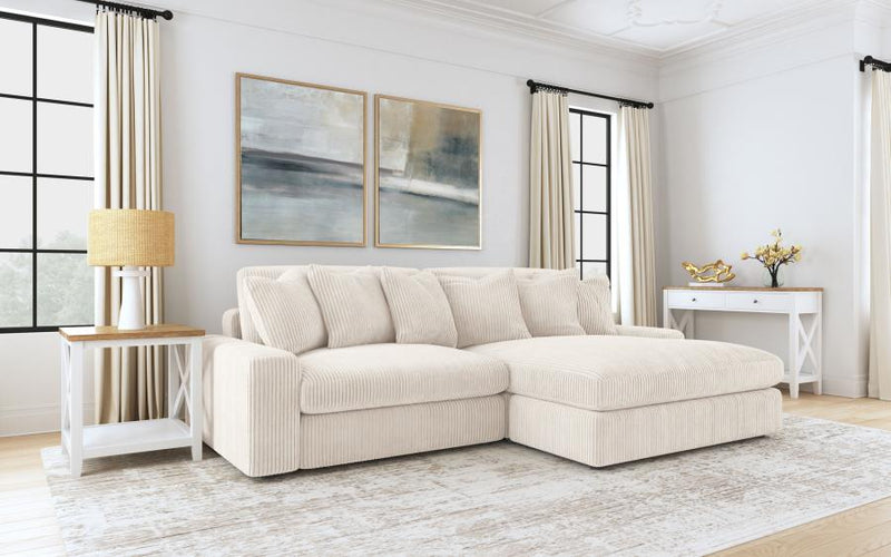 Sofá seccional Blaine tapizado con chaise reversible