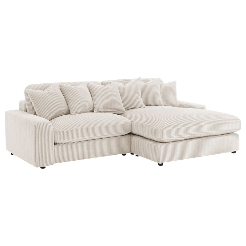 Sofá seccional Blaine tapizado con chaise reversible