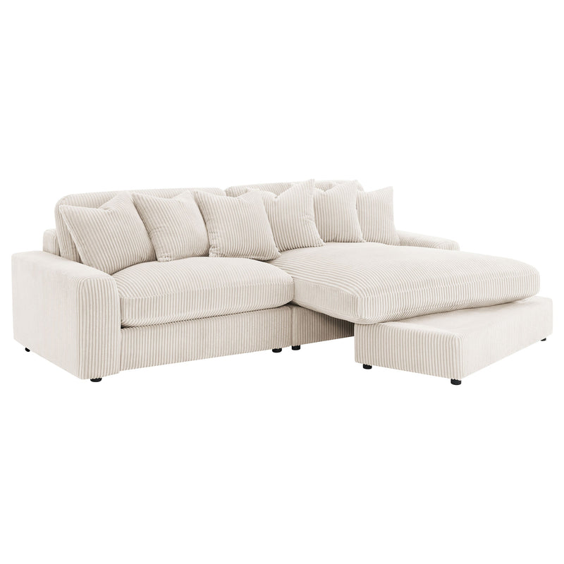 Sofá seccional Blaine tapizado con chaise reversible