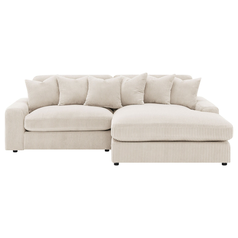 Sofá seccional Blaine tapizado con chaise reversible