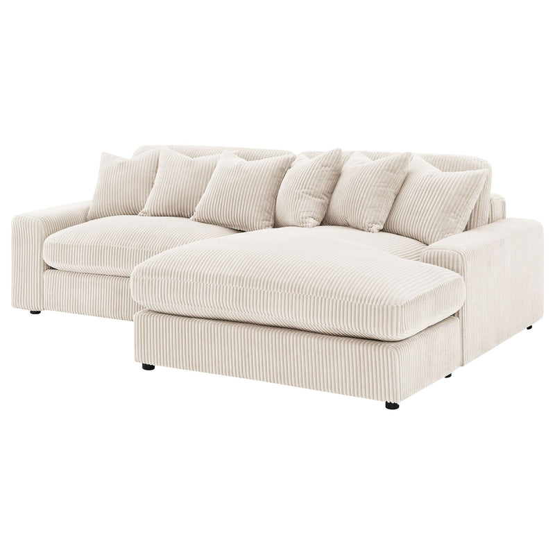 Sofá seccional Blaine tapizado con chaise reversible