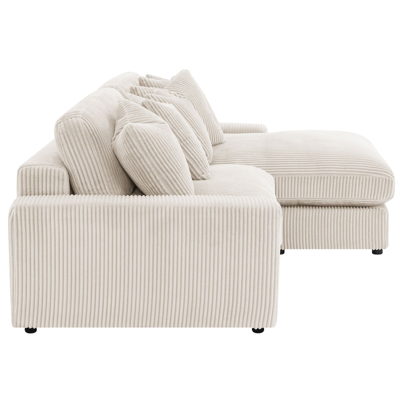 Sofá seccional Blaine tapizado con chaise reversible