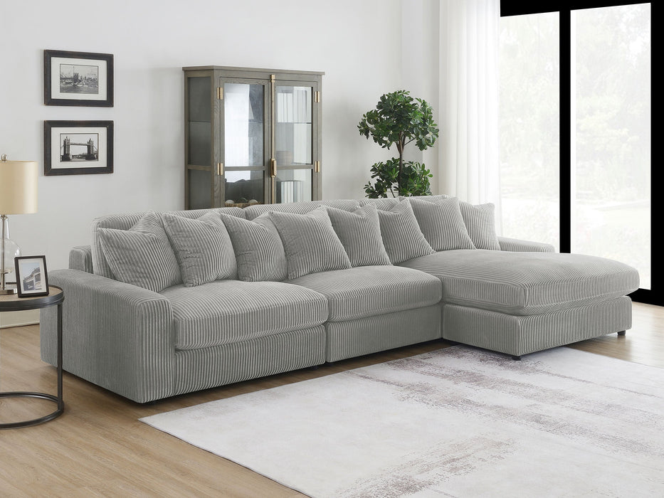 Blaine Upholstered Reversible Sectional Sofa Sand