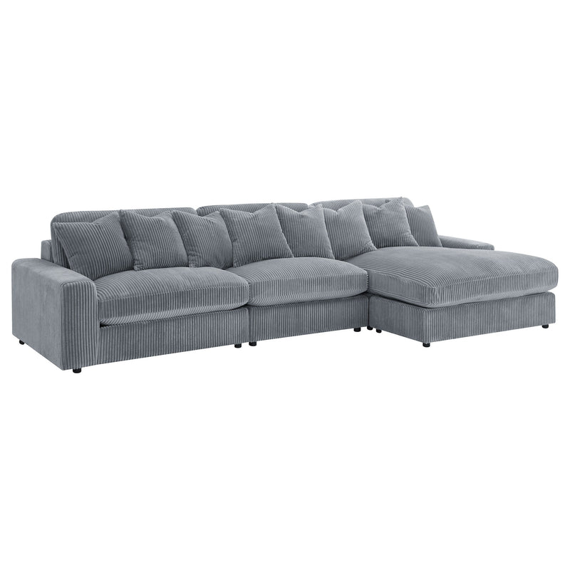 Sofá seccional Blaine tapizado con chaise reversible