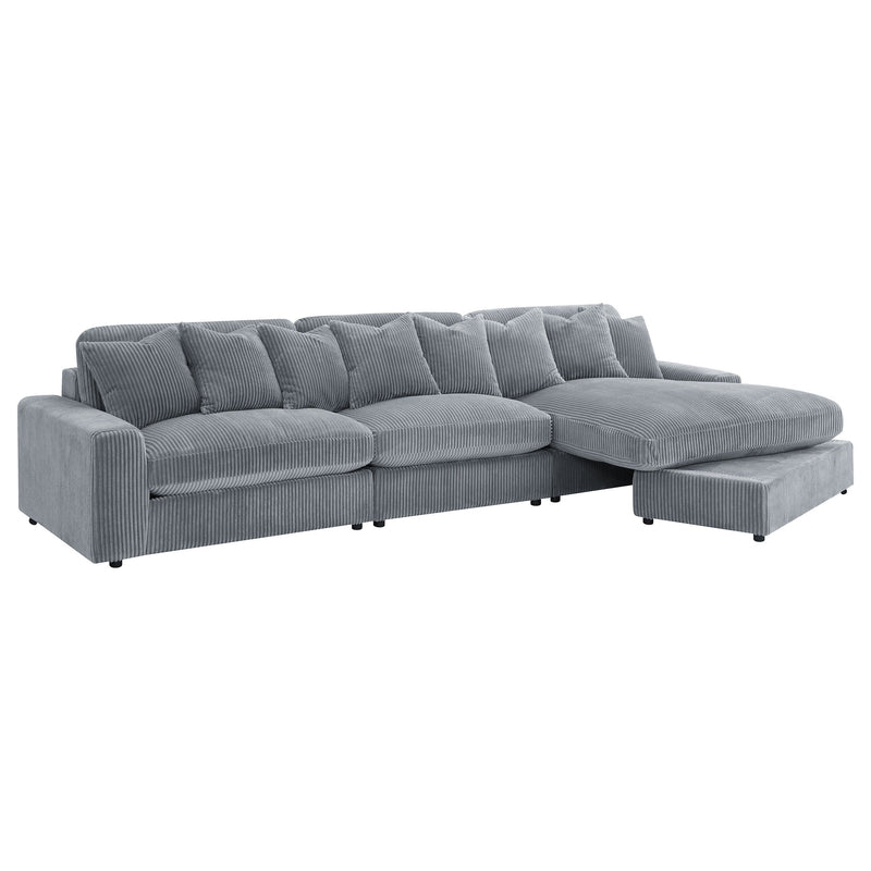 Sofá seccional Blaine tapizado con chaise reversible