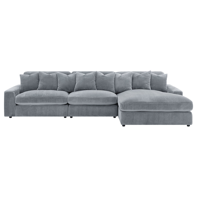 Sofá seccional Blaine tapizado con chaise reversible