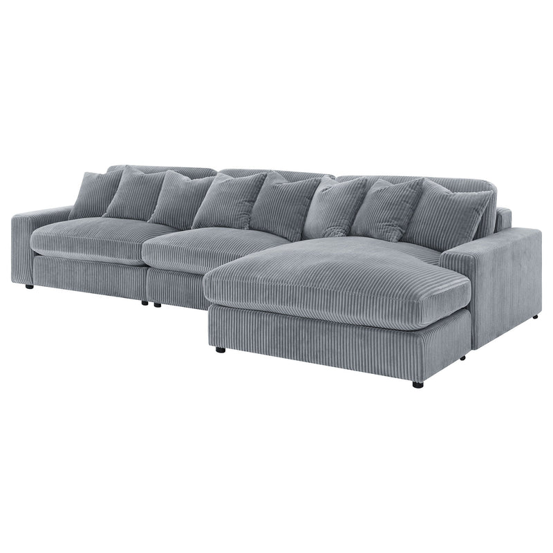 Sofá seccional Blaine tapizado con chaise reversible