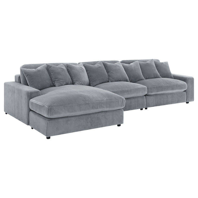 Sofá seccional Blaine tapizado con chaise reversible