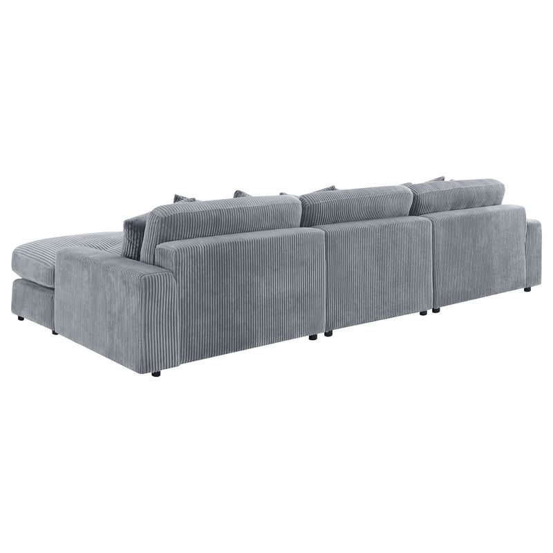 Sofá seccional Blaine tapizado con chaise reversible