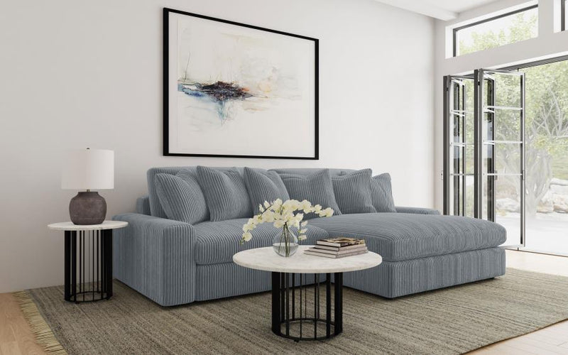 Sofá seccional Blaine tapizado con chaise reversible