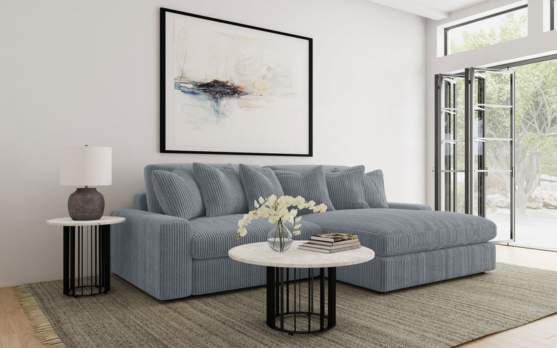 Sofá seccional Blaine tapizado con chaise reversible
