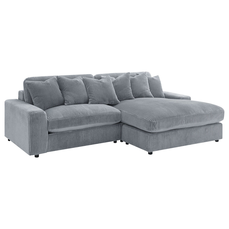 Sofá seccional Blaine tapizado con chaise reversible