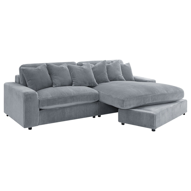 Sofá seccional Blaine tapizado con chaise reversible