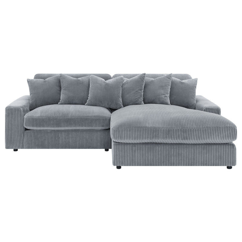Sofá seccional Blaine tapizado con chaise reversible