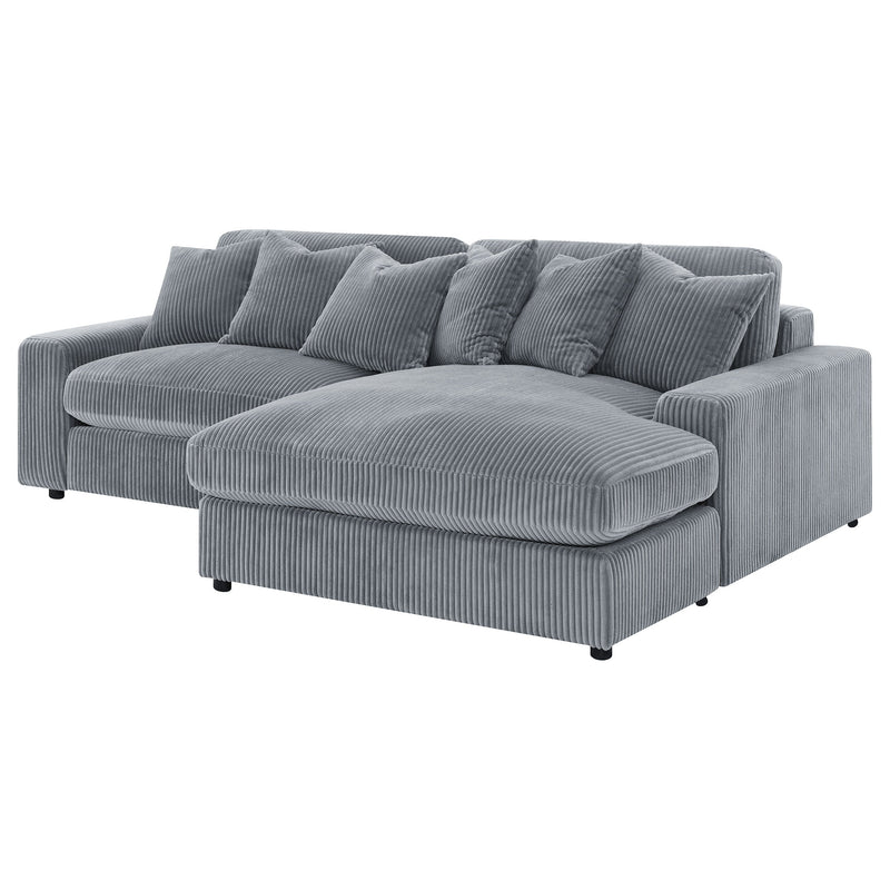 Sofá seccional Blaine tapizado con chaise reversible
