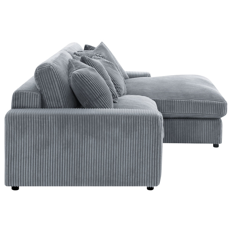 Sofá seccional Blaine tapizado con chaise reversible