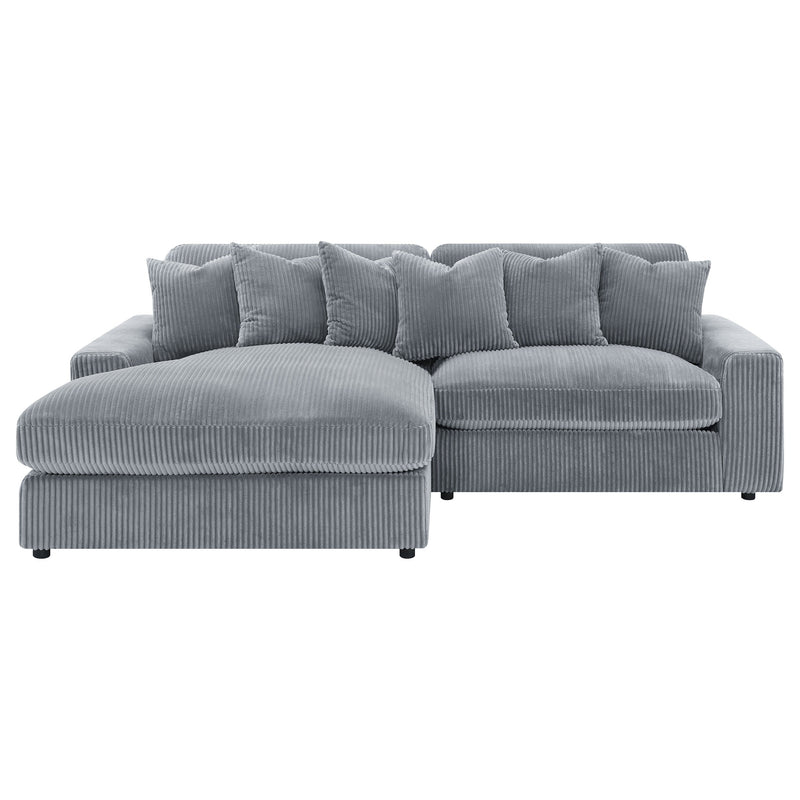 Sofá seccional Blaine tapizado con chaise reversible